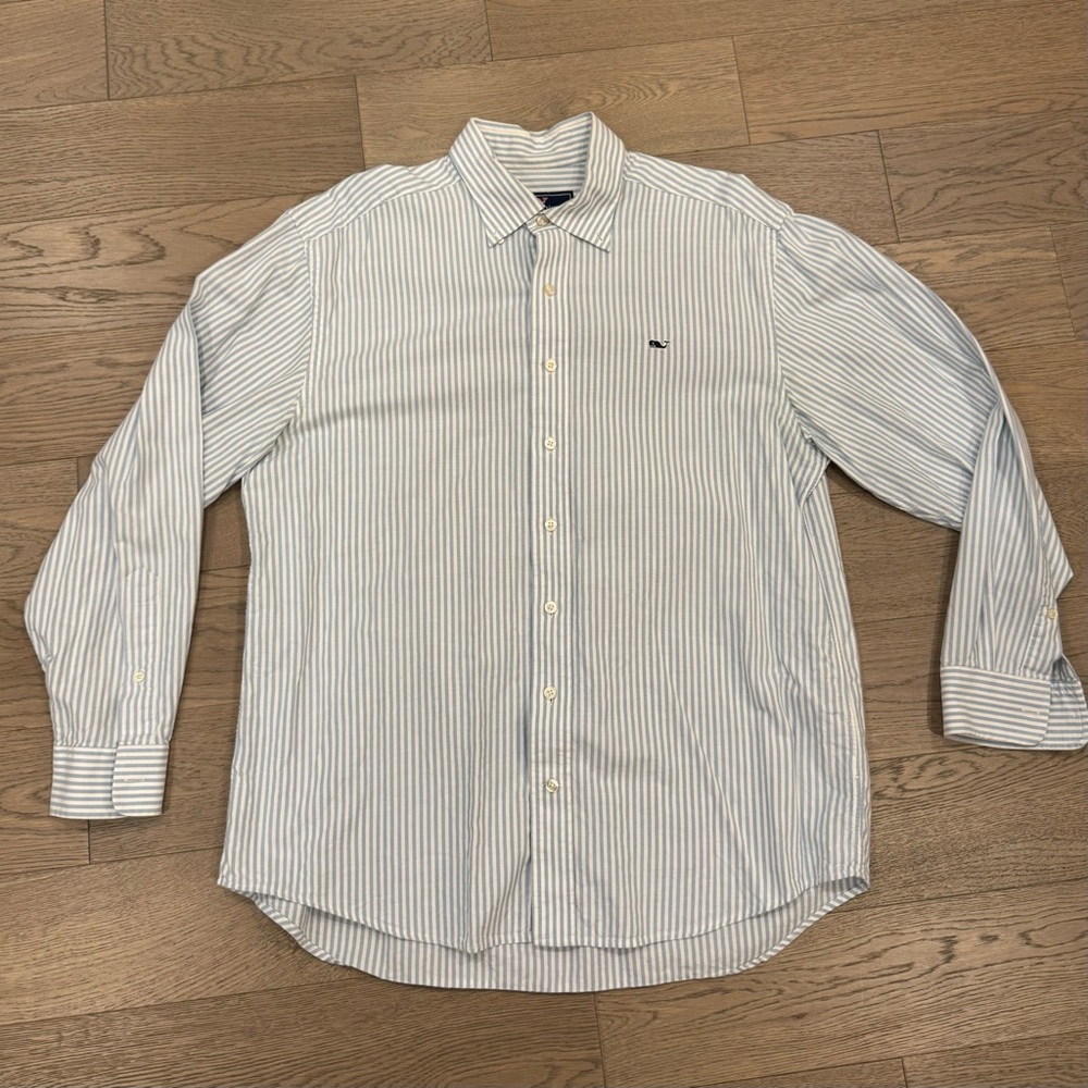 Men’s Vineyard Vines Striped “Whale Shirt” - Size L
